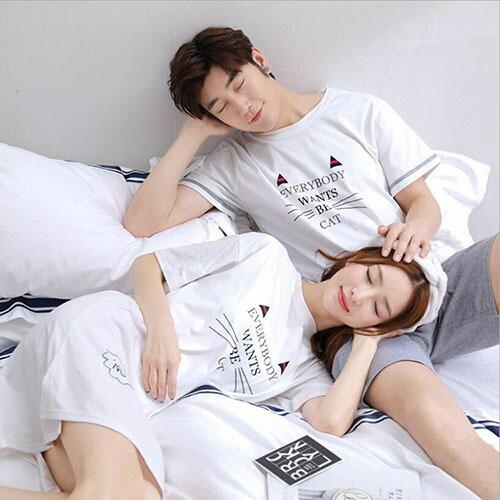 ペア結婚祝いギフトパジャマ半袖夏カップルパジャマ夏寝間着寝巻きペアルームウェアプレゼントペアルック