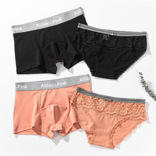 ペアハンガーレディース下着カップル男女2着セットセクシーペアsexyパンツブランドヒップショーツペア