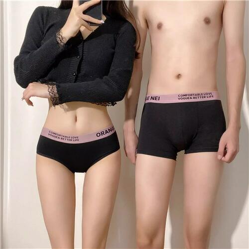 ペアハンガーレディース下着カップル男女2着セットセクシーペアsexyパンツブランドヒップショーツペア