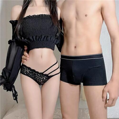 ペアハンガーレディース下着カップル男女2着セットセクシーペアsexyパンツブランドヒップショーツペア