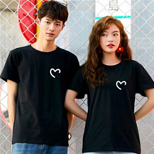 ペアルックペアカップルtシャツ可愛いペアルックカップルトップス大きいサイズtシャツ服おしゃれ