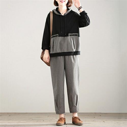 ジャージ長袖春上下セットレディースジャージセットアップパーカーおしゃれ上下2点スウェット秋冬