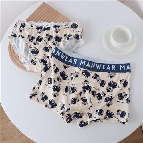 ペアハンガーレディース下着カップル男女2着セットセクシーペアsexyパンツブランドヒップショーツペア