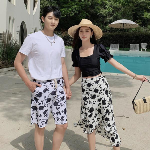ペア水着男女水着カップル男女2着セットワンピース夏水着ペアレディースセット海水浴温泉