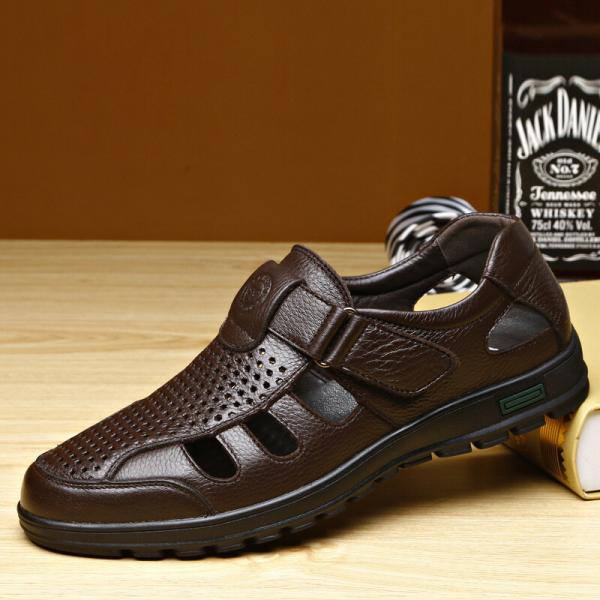 サンダルサンダルメンズメンズコンフォートサンダルかかと付きサンダル夏パパ通気モノキニ滑り止めブランド...