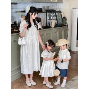 親子赤ちゃん親子ペアルックペアルックシャツ夏ワ...の詳細画像2
