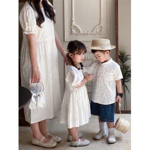親子赤ちゃん親子ペアルックペアルックシャツ夏ワ...の詳細画像5