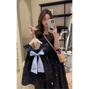 親子夏服親子コーデペアルックワンピース綿フラワ...の詳細画像2