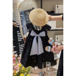 親子夏服親子コーデペアルックワンピース綿フラワ...の詳細画像3