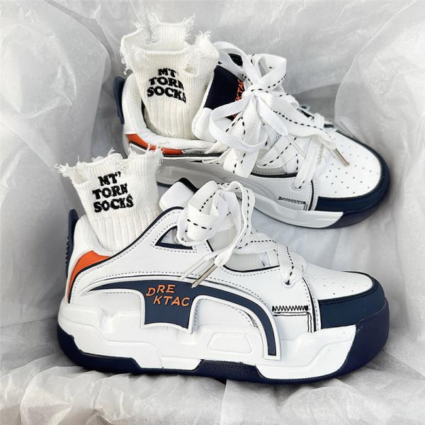 厚底きれいめ靴スニーカーメンズカジュアルシューズローカットおしゃれ白カジュアル身長アップストリートコ...