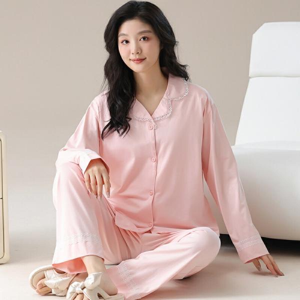 マタニティ授乳パジャマパジャマ前開き長袖春産後カジュアルセットアップマタニティルームウェア春夏ギフト