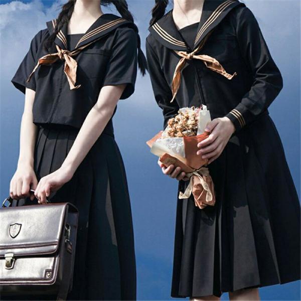 セーラー服制服高校生セットアップリボンコスプレ大きいサイズ半袖上下セット長袖JK女子学園祭レディース