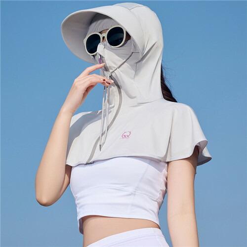 フェイスカバーテニスUVuvカット帽子フェイスマスクスポーツ冷感スタンダードフェイスガードゴルフuv...