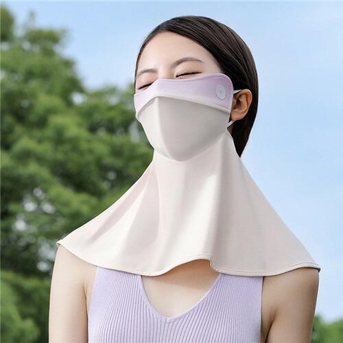 フェイスカバーUV接触冷感uvカット日焼け防止マスクフェイスマスクスポーツ冷感フェイスガードゴルフu...