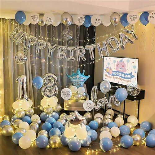 誕生日子供ガーランドバルーン63~78点セット風船誕生日飾り付け数字バルーン大人誕生日バルーン