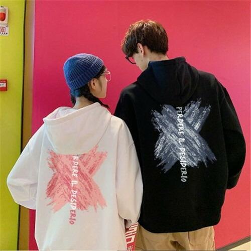 ペアルックペアルックスウェット春パーカーメンズペアルックカップルトレーナーカップルお揃いパーカーレー...