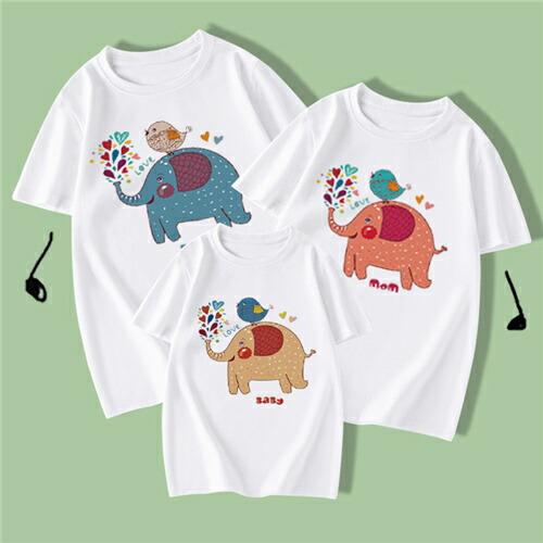 親子夏tシャツペアルックｔシャツ夏服親子コーデ赤ちゃんロンパース親子ペアｔシャツ半袖コーデ家族お揃い