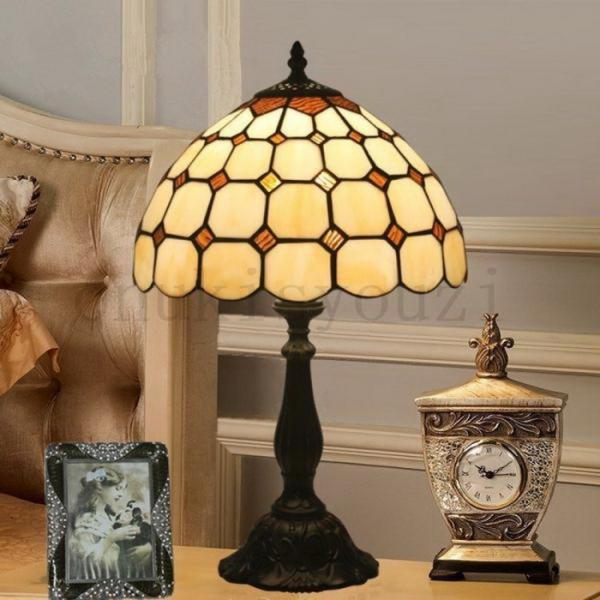 テーブルライト ガラス工芸 高品質 ステンドグラス new ティファニー 花柄 豪華 デスクライト ...