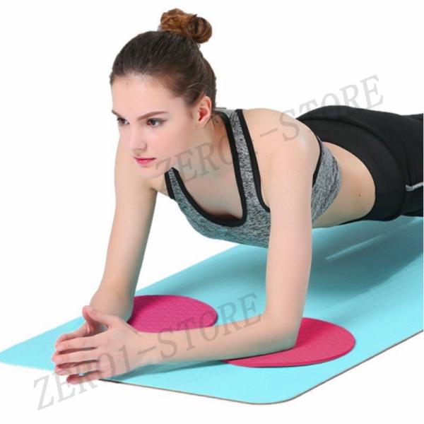 膝パッド ヨガパッド フィットネス 円形 6ｍｍ 2枚 セット クッション マット トレーニング 筋...