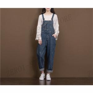 サロペット レディース デニム デニムパンツ ...の詳細画像1