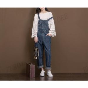 サロペット レディース デニム デニムパンツ ...の詳細画像3