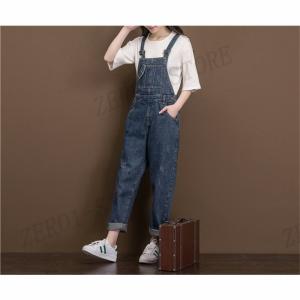 サロペット レディース デニム デニムパンツ ...の詳細画像5