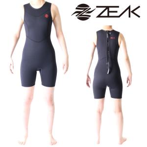 ZEAK(ジーク) ウェットスーツ レディース ショートジョン (2mm) ウエットスーツ サーフィン ウエットスーツ ZEAK WETSUITS｜zero1surf