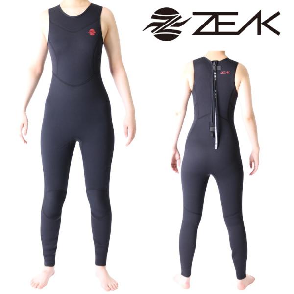 ZEAK(ジーク) ウェットスーツ レディース ロングジョン (3mm) ウエットスーツ サーフィン...