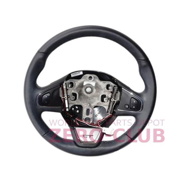 『ルノールーテシア4 GT用 純正 ステアリング ブラックレザー ハンドル』【2141-75952】