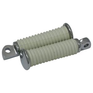 OEMタイプ クロームエンドラバーフットペグ スモール