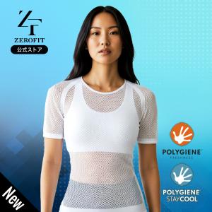 「アイスウィーブ クルーネック半袖」メンズ レディース 冷感 抗菌 防臭 スポーツ ゴルフ ICE WEAVE ZEROFIT ゼロフィット イオンスポーツ EON SPORTS