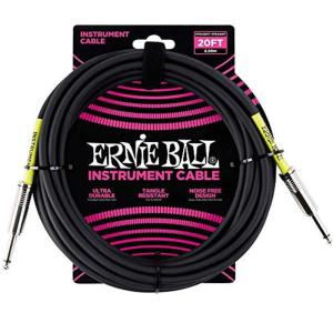 正規品 ERNIE BALL 6046 楽器用シールド ケーブル 20フィート INSTRUMENT CABLE 6.09m ブラック｜zerokara-kobo