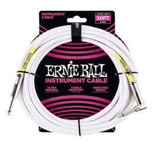 正規品 ERNIE BALL 6047 楽器用シールド ケーブル 20フィート INSTRUMENT CABLE 6.09m ホワイト｜zerokara-kobo