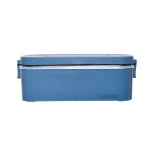 THANKO 炊飯器 小型 一人用 おひとりさま用超高速弁当箱炊飯器 白色/さくら色/藍色 (藍色)｜zerokara-kobo