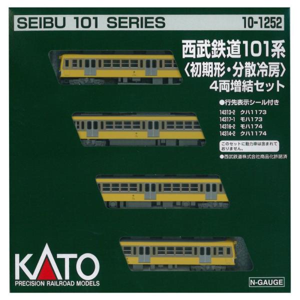 KATO Nゲージ 西武鉄道 101系 初期形・分散冷房 増結 4両セット 10-1252 鉄道模型...