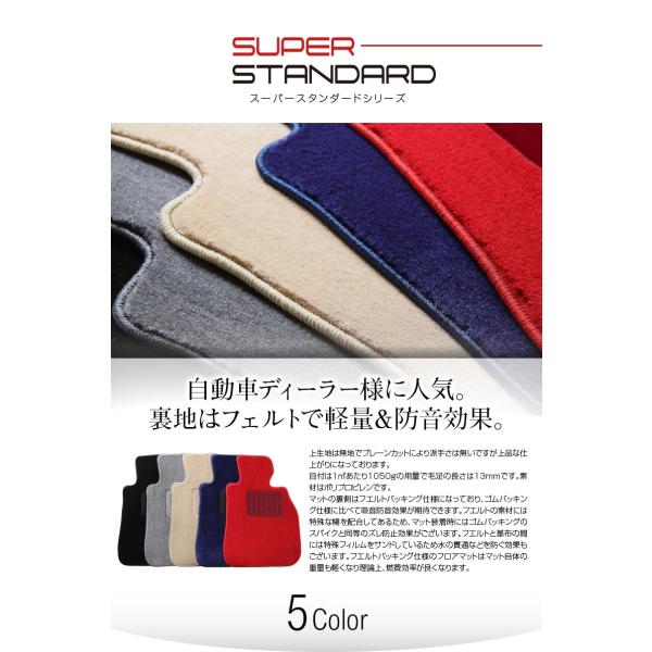 【フロアマット】レクサス LBX　MAYH10、MAYH15　年式：R5/11〜 スーパースタンダー...