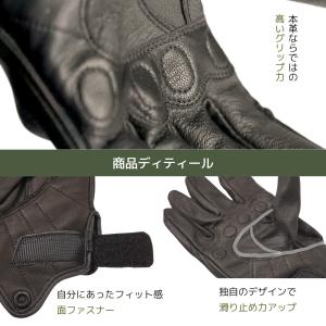 バイク グローブ 革 レザー 手袋 本革 プロ...の詳細画像4