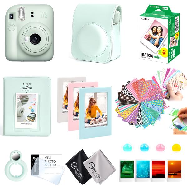 ［10点セット］ 富士フイルム チェキ instax mini12 本体 フィルム20枚 カメラケー...