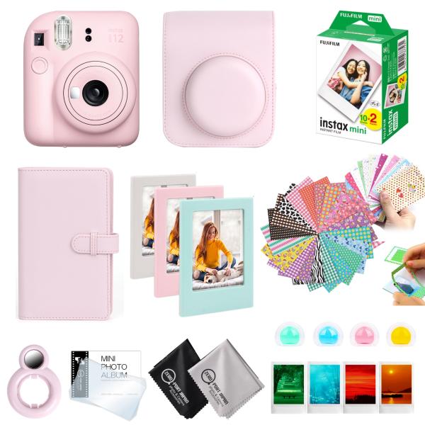 ［10点セット］ 富士フイルム チェキ instax mini12 本体 フィルム20枚 カメラケー...