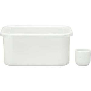 野田琺瑯(Nodahoro) 漬物容器 保存容器 ホーロー 角型 レクタングル 3.2L 水取器付き ホワイトシリーズ ぬか漬け美人 日本製 TK-3