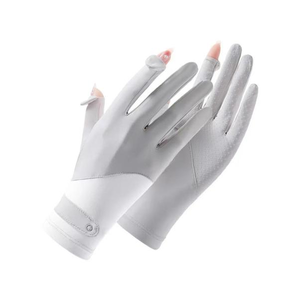 [Pawinpaw] 手袋 レディース 夏 UVカット【UPF50+・2本指出し・接触冷感・滑り止め...
