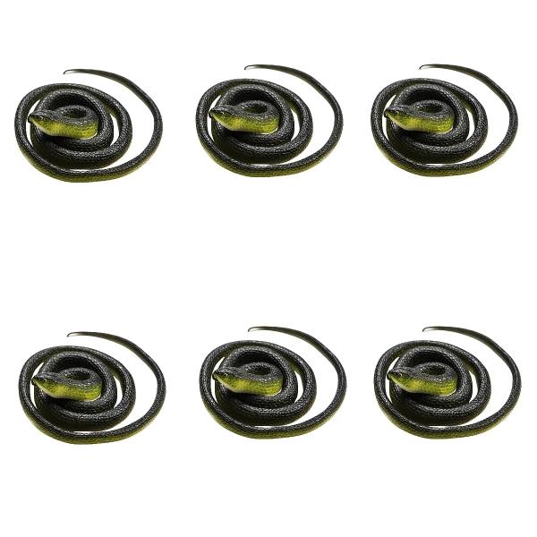 6個 (346円/個)80cm大蛇 いたずら ドッキリ リアルなラバースネーク 鳥を怖がらせるための...