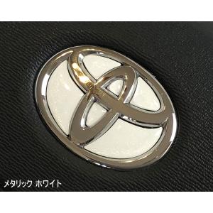 トヨタ ステアリング エンブレムシート メタリ...の詳細画像5