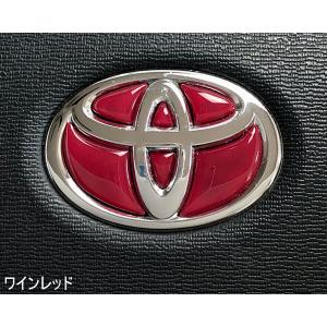 トヨタ ステアリング エンブレムシート ワイン...の詳細画像1