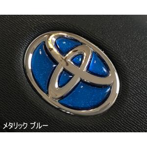 トヨタ ステアリング エンブレムシート メタリ...の詳細画像2