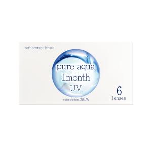 コンタクト ピュアアクア ワンマンス UV by ゼル 1箱6枚 1ケ月使い捨て Pure aqua 1month UV by ZERU. マンスリー 1ヶ月交換 クリア