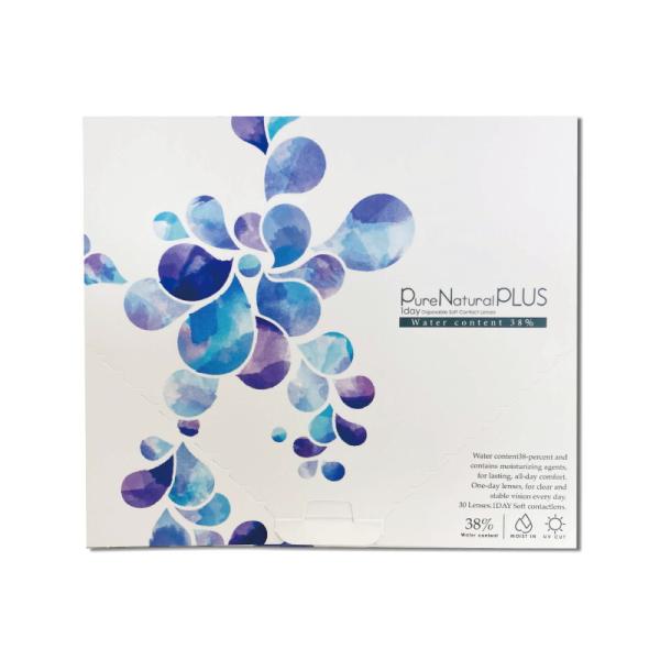 コンタクト ピュアナチュラルプラス 38 UVM １箱30枚入り Pure Natural 1day...