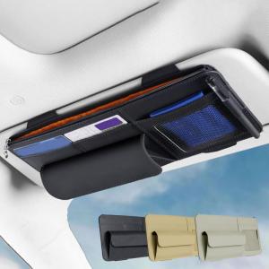 車 サンバイザー 収納 ポケット 車用 サンバイザーポケット サンバイザーケース カードホルダー サングラスホルダー 爆買