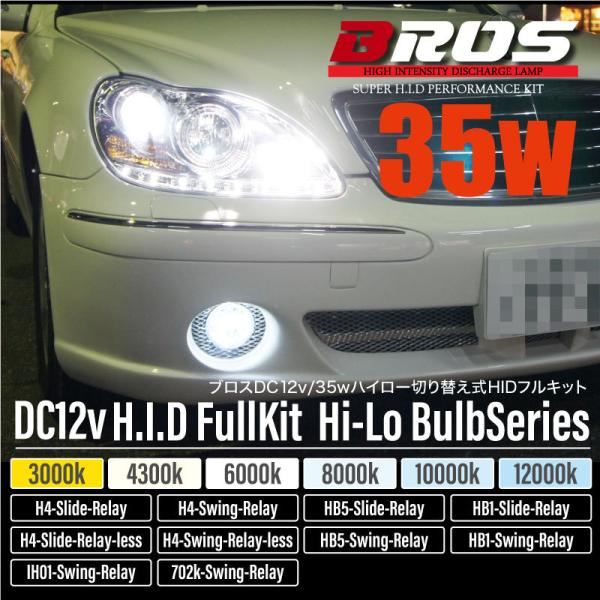 HIDキット 35W H4 HB1 HB IH01 702K スライド スイング リレーレス 300...