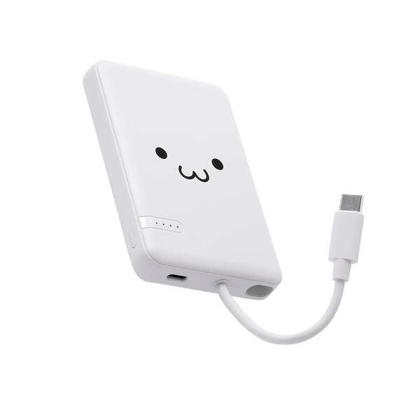 モバイルバッテリー 5000mAh  最大出力12W対応 USB-C×1ポート搭載 ケーブル一体型だ...